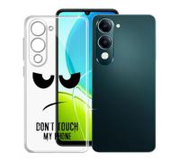 KJYFOANI Funda para Vivo Y04s (6.74"), Ultrafino TPU Estuche Protector, Transparente Bumper Cover Suave Silicona Case, Anti-Arañazos Cáscara para - No me toques