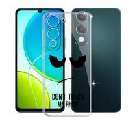 KJYFOANI Funda para Vivo Y19s GT (6.74"), Ultrafino TPU Estuche Protector, Transparente Bumper Cover Suave Silicona Case, Anti-Arañazos Cáscara para - No me toques
