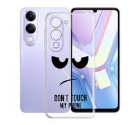KJYFOANI Funda para Vivo Y19sGT (6.74"), Ultrafino TPU Estuche Protector, Transparente Bumper Cover Suave Silicona Case, Anti-Arañazos Cáscara para - No me toques