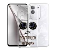KJYFOANI Funda para Vivo Y31 Pro 5G (6.72"), Ultrafino TPU Estuche Protector, Transparente Bumper Cover Suave Silicona Case, Anti-Arañazos Cáscara para - No me toques A