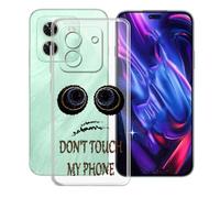 KJYFOANI Funda para Wiko X70 (6.70"), Ultrafino TPU Estuche Protector, Transparente Bumper Cover Suave Silicona Case, Anti-Arañazos Cáscara para - No me toques A