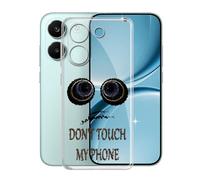 KJYFOANI Funda para Xiaomi Redmi Turbo 5 (6.59"), Ultrafino TPU Estuche Protector, Transparente Bumper Cover Suave Silicona Case, Anti-Arañazos Cáscara para - No me toques A