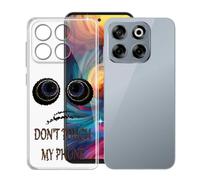 KJYFOANI Funda para ZTE Axon 70 (6.70"), Ultrafino TPU Estuche Protector, Transparente Bumper Cover Suave Silicona Case, Anti-Arañazos Cáscara para - No me toques A