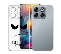 KJYFOANI Funda para ZTE Axon 70 (6.70"), Ultrafino TPU Estuche Protector, Transparente Bumper Cover Suave Silicona Case, Anti-Arañazos Cáscara para - No me toques