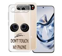 KJYFOANI Funda para ZTE Nubia Air (6.78"), Ultrafino TPU Estuche Protector, Transparente Bumper Cover Suave Silicona Case, Anti-Arañazos Cáscara para - No me toques A