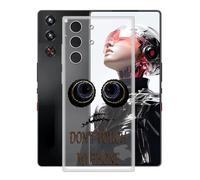 KJYFOANI Funda para ZTE Nubia RedMagic 10S Pro (6.85"), Ultrafino TPU Estuche Protector, Transparente Bumper Cover Suave Silicona Case, Anti-Arañazos Cáscara para - No me toques A