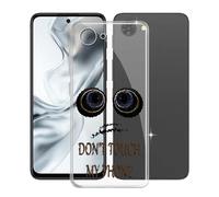 KJYFOANI Funda para ZTE Nubia S2R (6.70"), Ultrafino TPU Estuche Protector, Transparente Bumper Cover Suave Silicona Case, Anti-Arañazos Cáscara para - No me toques A