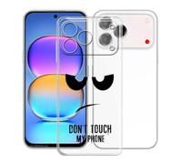 KJYFOANI Funda para ZTE Nubia V80 Pro (6.75"), Ultrafino TPU Estuche Protector, Transparente Bumper Cover Suave Silicona Case, Anti-Arañazos Cáscara para - No me toques