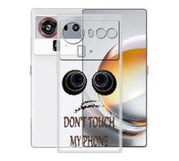 KJYFOANI Funda para ZTE Nubia Z80 Ultra (6.85"), Ultrafino TPU Estuche Protector, Transparente Bumper Cover Suave Silicona Case, Anti-Arañazos Cáscara para - No me toques A