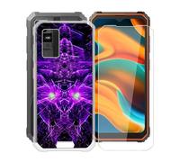 KJYFOANI para Blackview BV4800 Pro Funda + 1 Pieza Cristal Templado, Ultrafino Transparente Suave Silicona TPU Cáscara con Vidrio Templado Película para Blackview BV4800 Pro (6.56") - Demonio