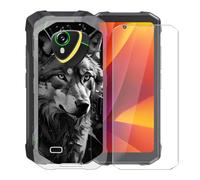 KJYFOANI para Cubot Kingkong Mini 4 (4.70") Funda + 1 Pieza Cristal Templado, Ultrafino Transparente Suave Silicona Cáscara con Vidrio Templado Película para - W11