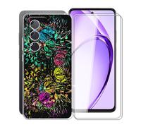 KJYFOANI para OPPO A80 5G CPH2639 Funda + 2 Pieza Cristal Templado, Ultrafino Transparente Suave Silicona TPU Cáscara con Vidrio Templado Película para OPPO A80 5G CPH2639 (6.67") - XV52