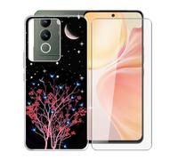 KJYFOANI para Vivo V30 Lite Funda, 1 Piezas Cristal Templado, Transparente Anti-Arañazo Suave Silicona TPU Carcasa y Vidrio Templado Película para Vivo V30 Lite (6.67") - Milagro