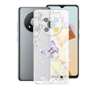 KJYFOANI para ZTE Blade A73 5G Funda, KJYF Ultrafino a Prueba de Golpes Estuche Protectora Case con Otación de 360° Anillo Función de Soporte Carcasa para ZTE Blade A73 5G (6.52") - Floración