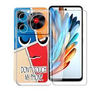 KJYFOANI para ZTE Nubia Music Z2353 Funda + 1 Pieza Cristal Templado, Ultrafino Transparente Suave Silicona Cáscara con Vidrio Templado Película para ZTE Nubia Music Z2353 (6.60") - DU06