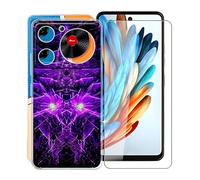 KJYFOANI para ZTE Nubia Music Z2353 Funda + 1 Pieza Cristal Templado, Ultrafino Transparente Suave Silicona Cáscara con Vidrio Templado Película para ZTE Nubia Music Z2353 (6.60") - Demonio