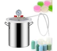 KJZQXYX Cámara de desgasificación al vacío, con tapa acrílica/manguera de alta presión, para aplicaciones de epoxi, yeso y silicona (21 L)