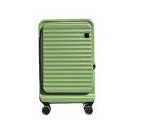 KJZQXYX Equipaje con Rueda giratoria expandible, Maleta Gruesa con Apertura Frontal, Barra de tracción telescópica Ajustable, Cerradura de aduana TSA (Green 28 in)