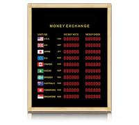 KJZQXYX Pantalla de visualización del Tipo de Cambio, con Control Remoto, Herramienta de visualización del Tipo de Cambio bancario, para instituciones financieras