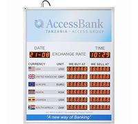 KJZQXYX Pantalla LED del Tipo de Cambio, Reloj con Pantalla LED, con Control Remoto, para instituciones financieras, Bancos y oficinas