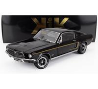 KK 1/12 FORD MUSTANG GT FASTBACK CUPÉ 1968 NEGRO MODELO ESTÁTICO DIECAST