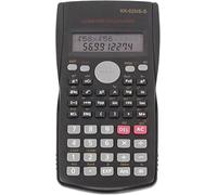 KK-82MS-D Calculadora Científica Portátil,Calculadora Funcional Científica de Ingeniería,con 240 Funciones y Pantalla de Dos líneas,para Estudiantes,Maestros,Oficina de Negocios,Casa (Negro)