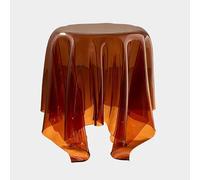 KK-GGL Mesa auxiliar pequeña de acrílico, elegante mesa de centro flotante, mesa decorativa transparente Lucite, soporte de exhibición para decoración del hogar, mesa de centro transparente de cascada