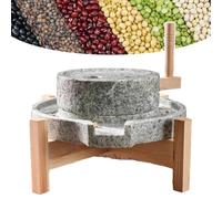 KK-GGL Molinillo manual de grano de piedra, molinillo de roca natural retro, máquina de molienda húmeda hecha a mano de la vieja escuela, molino de mano para cereales, para harina de trigo, pimientos