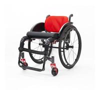 KK-GGL Silla De Ruedas Deportivas Autopulsadas, Silla De Ruedas Súper Livianas Para Adultos, Sillas De Ruedas De Viaje De 10 Kg Para Atletas Discapacitados,24 in red 46cm