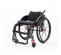 KK-GGL Silla De Ruedas Deportivas Autopulsadas, Silla De Ruedas Súper Livianas Para Adultos, Sillas De Ruedas De Viaje De 10 Kg Para Atletas Discapacitados,24 in black 46cm
