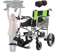 KK-GGL Silla De Ruedas Eléctrica De 12.5 Kg, Silla De Ruedas Motorizada Portátil De Viaje, Silla De Ruedas Eléctrica Ultra Liviana, Silla De Ruedas Motorizada De Terreno