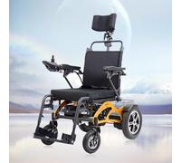 KK-GGL Silla De Ruedas Eléctrica De Lujo, Silla De Ruedas Eléctrica Plegable De 500 W, Silla De Ruedas De Energía Compacta De Aluminio, Con Cesta De Almacenamiento Posterior