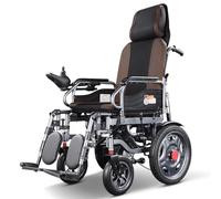 KK-GGL Silla De Ruedas Eléctrica Plegable Ligera Inteligente, Silla De Ruedas Para Exteriores Todo Terreno, Silla De Ruedas Eléctrica De Doble Motor, Respaldo Ajustable Y Ángulo De Pedal,20ah