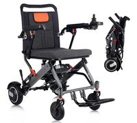 KK-GGL Silla De Ruedas Eléctrica Ultra Liviana, Silla De Ruedas Eléctrica De 16.5 Kg Para Personas Mayores, Silla De Ruedas Eléctrica Plegable Con 500W Motor Dual