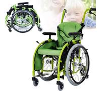 KK-GGL Silla De Ruedas Plegable Liviana, Silla De Ruedas Autopulsada Para Niños, Sillas De Ruedas Plegables Para Niños, Silla De Ruedas Portátil Con Cinturón De Seguridad