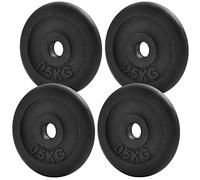 KK Juego de discos de pesas de hierro fundido para mancuernas de barra de 2,5 cm, 2 discos de pesas de 2,5 kg, 5 kg o 10 kg. Placas de mancuernas para entrenamiento en casa o gimnasio o levantamiento