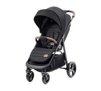 kk Kinderkraft GRANDE PLUS Silla de Paseo ligera desde Nacimiento hasta 22 kg, Plegado con una sola mano, Posición tumbada, Suspensión de todas ruedas, Capota grande XL, Negro