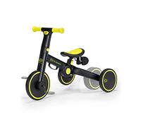 kk KinderKraft KR4TRI00BLK0000 Triciclo 3 en 1 4TRIKE, Minibicicleta, Plegado, Siento ajustable, Negro