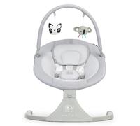 kk Kinderkraft LULI Hamaca bebé, Eléctrica Silla macedora, Columpio bebe, Balancin para bebés 0-9 kg, Balanceo automatico 5 Velocidades, Arco regulable con 2 juguetes, 12 melodias, , Gris