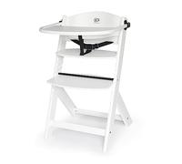 kk Kinderkraft ENOCK Trona bebé de Madera, portatil, para niños, Silla alta Infantil, Evolutiva, Ergonómica, Con accesorios, Barrera y Bandeja, Blanco completo