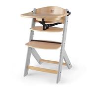 kk Kinderkraft Trona Bebé de Madera ENOCK, Evolutiva Silla Alta, Ergonómica, Regulable, Gris