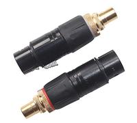 KK MA-ZA Adaptador XLR Hembra a RCA Hembra, convertidor XLR a RCA, Conector de acoplador de Audio para Cambio de género MA-ZA
