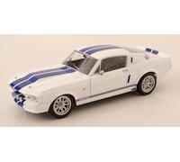 KK Scale KKDC120172 Mustang Shelby GT500 Eleanor 1967 White & Blue - Escala 1/12 - Coche en Miniatura