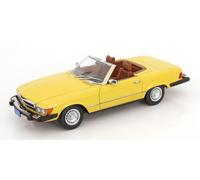 KK Scale KKDC120263 - Mercede. 450 SL R107 US Version Yellow 1979 TV-Series Hart To Hart with Openings - Escala 1/12 - Coche en Miniatura