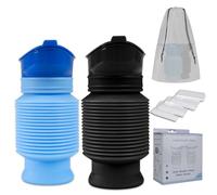 KkaFFe Botellas de orina para hombre, urinario de emergencia ajustable, botella de orina de automóvil para hombres y mujeres, inodoro portátil para automóvil, inodoro móvil personal retráctil, botella