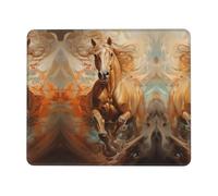 KKAFGBV Alfombrilla de ratón cómoda con diseño de caballos corriendo en el agua, base de piel sintética antideslizante, diseño suave y moderno para oficina, uso doméstico, 7.9 x 9.5 pulgadas