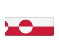 KKAFGBV Alfombrilla de ratón grande con la bandera de Groenlandia impresa, 11.8 x 31.5 pulgadas, antideslizante e impermeable para teclado, computadora