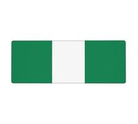 KKAFGBV Alfombrilla de ratón grande con la bandera de Nigeria impresa para juegos, 11.8 x 31.5 pulgadas, antideslizante e impermeable para teclado, computadora