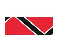 KKAFGBV Alfombrilla de ratón grande con la bandera de Trinidad y Tobago para videojuegos, 11.8 x 31.5 pulgadas, antideslizante e impermeable para teclado, computadora