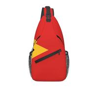 KKAFGBV Bandolera para hombre con diseño de bandera de Bélgica, diseño de doble bolsillo, unisex, adecuada para correr, viajar, República Democrática de Timor-Leste, Talla única